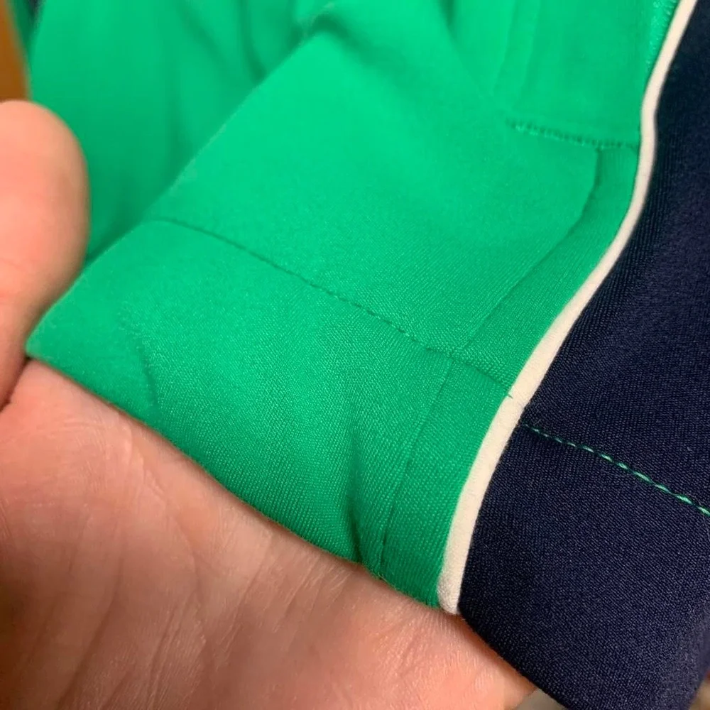 WOMENS DARK GREEN & blue Lou and Grey size medium zip up jacket RUNNING JACKET